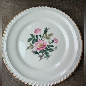 Wild Rose (Royal Gadroon) by HARKER Bread & Butter Plate - 22ct gold trimmed